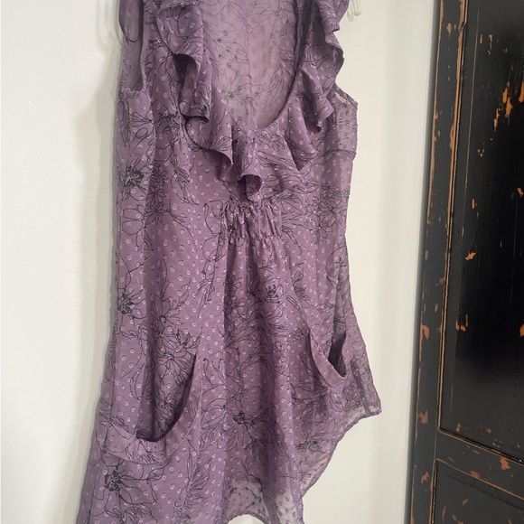 Daniel Rainn Lavender Floral Ruffle-Trim Sleeveless Camisole - Picture 3 of 6